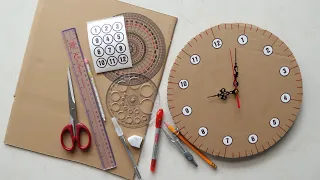 DIY | Làm Đồng Hồ Từ Giấy Carton - Bìa Cứng | Cardboard Wall Clock | Stem Lớp 3 | #3