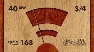 40 BPM 3/4 Wood Metronome (HD)