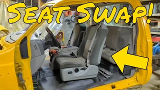 Super Duty Seat Swap to Seats with Built In "Integrated" seat belts!