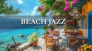 Bossa Nova Jazz Music & Ocean Wave at Seaside Cafe Ambience for Relax, Stress Relief