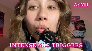 ASMR | INTENSE ear-to-ear mic triggers w/ tascam (mouth sounds, mic brushing, glove sounds, etc.)