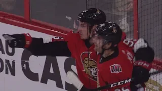 Matt Duchene fends off defenders, Dubnyk for nice goal