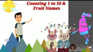 Learn 1 to 10 Numbers and Fruit Names/ 123 number names/ 1234 counting for kids/cartoon video