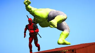 Deadpool VS Hulk Water Ragdolls Pt2 GTA 5 - Tube5 Gamer