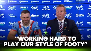 Trent Robinson on Roosters' record ANZAC Day win | Roosters Press Conference | Fox League