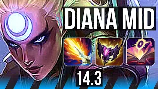 DIANA vs KARMA (MID) | 12/1/6, 1700+ games, Legendary | NA Master | 14.3