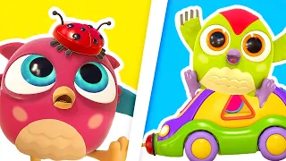 HopHop die Eule. HopHop, TokTok und ihre Spielzeugautos. 3 Zeichentrickfilme für Kinder am Stück