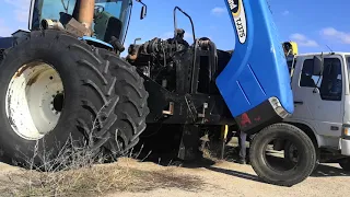 Снятие и установка ДВС CUMMINS QSM15 на тракторе New Holland TJ375