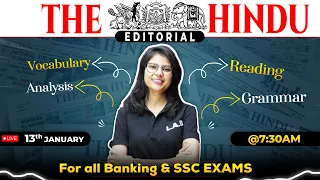 13 January 2023 | The Hindu Newspaper Analysis | Hindu Editorial Analysis Today Live CGL CHSL BANK