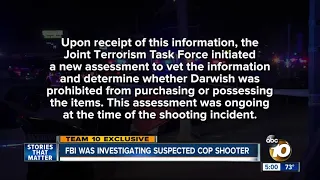 FBI was actively investigating suspected San Diego cop shooter at the time of the shootout