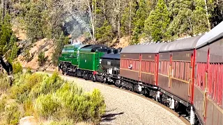 Australian Steam Trains: 3801 Western Regional Tour; Onboard, Manildra - Parkes