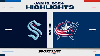 NHL Highlights | Kraken vs. Blue Jackets - January 13, 2024