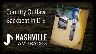 Country Guitar Backing Track - Outlaw Backbeat in D-E