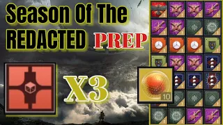 TRIPLE YOUR MAX Neutral Element Crafting MATS: Season Of The REDACTED XP PREP Advice: Destiny 2