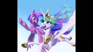 Princes  Celestia and Twilight - Rockabye