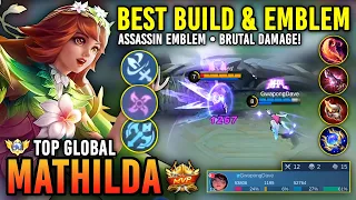 ASSASSIN EMBLEM!! MATHILDA BEST BUILD & EMBLEM 2023 | TOP GLOBAL MATHILDA GAMEPLAY - MOBILE LEGENDS