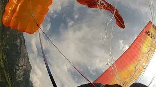 Paragliding incident: full stall to twist to reserve fail to second reserve. Landing on 2 reserves.