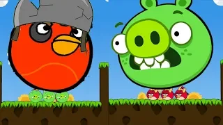 Angry Birds Cannon 3 - BOMBER RESCUE GIRLFRIEND BIRDS BY BLASTING HUGE PIG!
