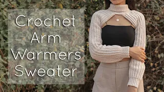 Crochet Arm Warmers Sweater Tutorial | Easy Crochet For Beginners | Chenda DIY