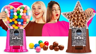 Bubble Gum vs Chocolate Food Challenge | 100 Layers of Sweets by RATATA POWER