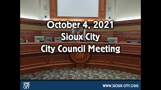 City of Sioux City Council Meeting - October 4, 2021