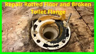 Rotted Bathroom Floor section Repair, and Toilet Flange Replacement