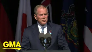 Biden, former President Bush recall the patriotic response as America remembers 9/11 l GMA