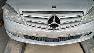 Как снять бампер Мерседес W204 Mersedes Benz