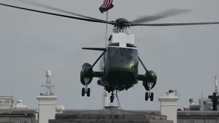 Marine One lifts from the White House to take Biden to Andrews AFB for his Brussels' NATO trip.