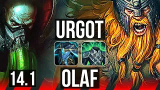 URGOT vs OLAF (TOP) | Rank 3 Urgot, Comeback, Dominating | BR Challenger | 14.1