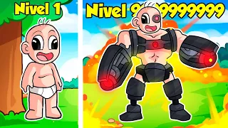 BEBE NOOB EN ROBOT NIVEL 999,999 🤖😎 ¡EL ROBOT MAS PODEROCHO EN ROBLOX!