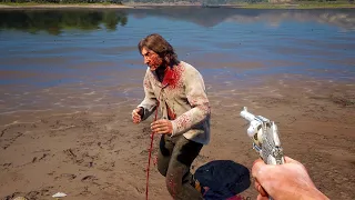 Red Dead Redemption 2 PC 60FPS - First Person Brutal Gameplay Vol.89 (Euphoria Ragdolls)