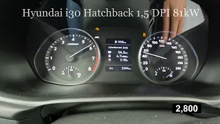 Acceleration 0-100km/h Hyundai i30 1,5 DPI 81kW (2021)
