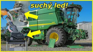 Posezónní čištění kombajnu pomocí suchého ledu ❄️ John Deere T660