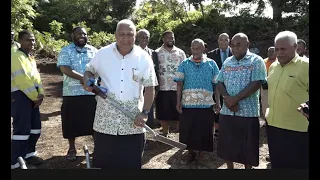 Fijian Prime Minister officiates at the ground breaking ceremony for new treatment plant