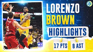 Lorenzo Brown (17 points) Highlights vs Olimpia Milano | המהלכים של לורנזו בראון נגד מילאנו