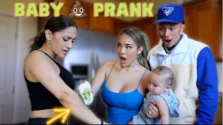 Getting Baby Doo-Doo on Mom Prank *she freaks out* 💩😂