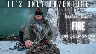 Neve, Larici & Fuoco. Escursione esplorativa e Bushcraft nelle Alpi italiane.