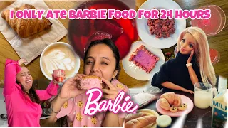 I only ate BARBIE food for 24 HOURS🙋🏻‍♀️