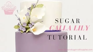 How to make a wired sugar gumpaste calla lily tutorial by Busi Christian-iwuagwu