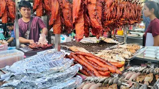 Delicious Grilled Pork Ribs, Intestine, Duck, Chicken, Fish & More - Amazing Cambodian Street Food