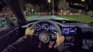 2022 Porsche 911 Targa 4 GTS POV Night Drive (3D Audio)(ASMR)