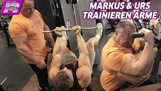 Markus und Urs Kalecinski trainieren Arme