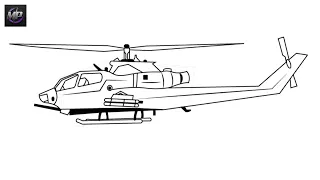 Step-by-Step Guide: How to Draw a Military Helicopter | Easy Art and Crafts Tutorial