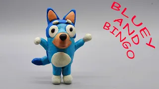 Bluey from cartoon Bluey and Bingo How To Make Bluey Play doh how  to sculpt for kids make easy