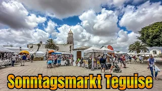 Sonntagsmarkt von Teguise Lanzarote Walk Through 2023