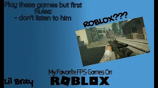 My Favorite FPS Games on Roblox