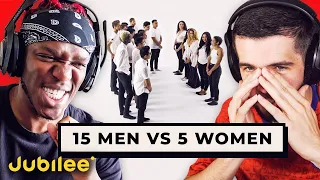 SIDEMEN REACT TO 15 MEN VS 5 WOMEN