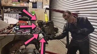 Peugeot 205 Rally car build Vlog 21: Taking Engine out! Finally!