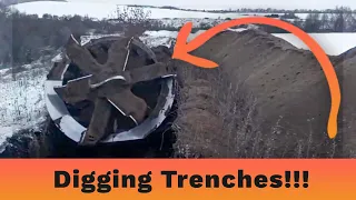 Ukrainian Border Guard Digging Trenches Near Russian Border - MDK-3, Ukraine, Sumy Oblast